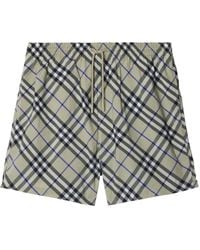 Burberry - Bañador a cuadros con cordones - Lyst