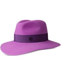Maison Michel - Henrietta Felt Fedora Hat - Lyst