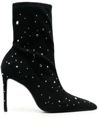 Stuart Weitzman - 115Mm Crystal-Embellished Ankle Boots - Lyst
