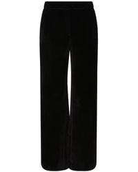 Genny - Velvet Wide-Leg Trousers - Lyst