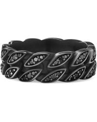 David Yurman - Diamonds Titanium Band Ring - Lyst