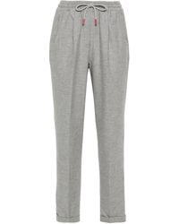 Kiton - Tapered Cotton Trousers - Lyst