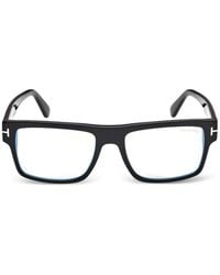 Tom Ford - Lunettes De Vue Rectangulaires À Logo T - Lyst