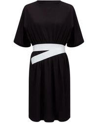 MM6 by Maison Margiela - Cotton T-Shirt Dress With Belt - Lyst