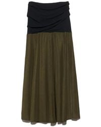 Bimba Y Lola - Two-Tone Gathered A-Line Skirt - Lyst