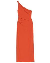 SIR. - Rossana Asymmetrische Maxi-Jurk Met Ruches - Lyst