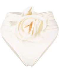 Magda Butrym - Neutral Floral Appliqué Bikini Bottoms - Lyst