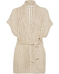 Brunello Cucinelli - Open Knit Sweater - Lyst