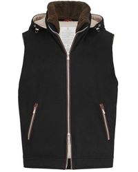 Brunello Cucinelli - Hooded Wool Gilet - Lyst