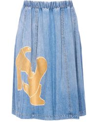Marni - Appliqué-Detail Midi Skirt - Lyst