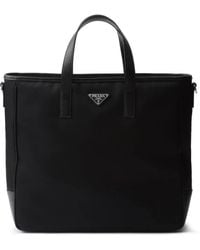 Prada - Re-Nylon Logo Tote Bag - Lyst