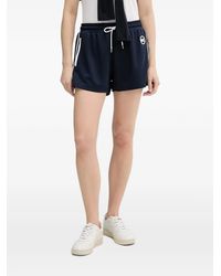 MICHAEL Michael Kors - Contrast-Trim Graphic Logo Piqué Track Shorts - Lyst