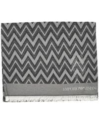 Emporio Armani - Écharpe À Motif De Chevrons - Lyst