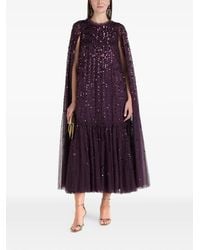 Needle & Thread - Falling Stars Sequin Cape Maxi Dress - Lyst