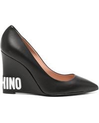 Moschino - 105Mm Wedge Heel Pumps - Lyst
