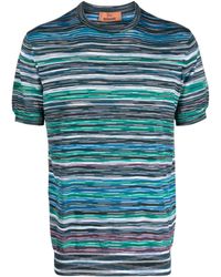 Missoni - Striped Cotton T-Shirt - Lyst