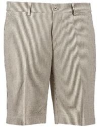 Berwich - Striped Straight-Leg Bermuda Shorts - Lyst