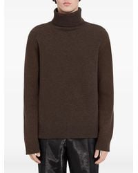 MM6 by Maison Margiela - Relaxed Fit Turtleneck Sweater With Ribbed Detailing - Lyst