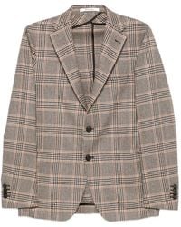 Tagliatore - Check-Pattern Notched-Lapel Blazer - Lyst