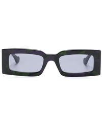 Gucci - Logo-Plaque Rectangle-Frame Sunglasses - Lyst