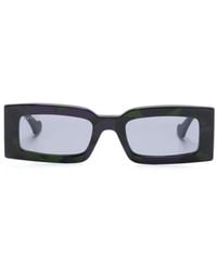 Gucci - Logo-Plaque Rectangle-Frame Sunglasses - Lyst