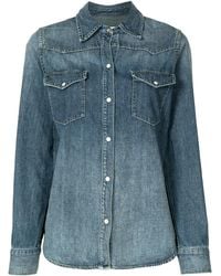 Nili Lotan - Classic-Collar Denim Shirt - Lyst