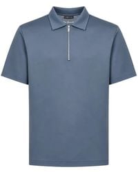 Tombolini - Quarter-Zip Short-Sleeve Polo Shirt - Lyst