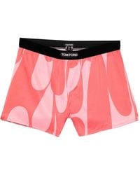 Tom Ford - Abstract-Print Silk-Blend Boxer Shorts - Lyst