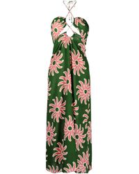 Cala De La Cruz - Abito Midi Con Stampa Roge - Lyst