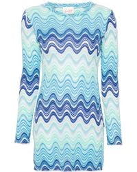 Mc2 Saint Barth - Wavy-pattern Knitted Dress - Lyst
