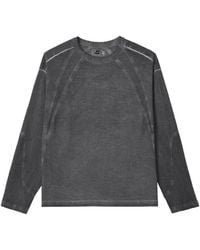 Izzue - Acid-Wash Panelled Sweatshirt - Lyst