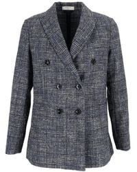 Circolo 1901 - Double-Breasted Check Blazer - Lyst