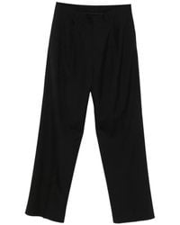Lardini - Pleated Wide-Leg Trousers - Lyst