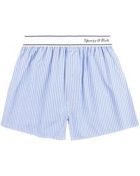 Sporty & Rich - Italic-Logo Striped-Pattern Boxer Shorts - Lyst