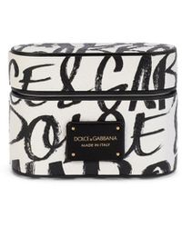 Dolce & Gabbana Leer Airpod Pro Hoesje Met Luipaardprint in het Grijs voor heren Heren Tassen voor voor Portemonnees en hoesjes voor 