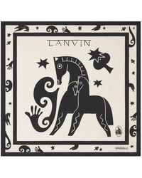 Lanvin - Graphic-Print Silk Scarf - Lyst
