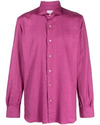Mazzarelli - Camicia Con Colletto Ampio - Lyst