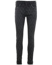 Purple Brand - Monogram-Print Skinny Jeans - Lyst