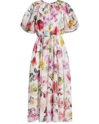 Aje. - Midi-Jurk Met Bloemenprint - Lyst