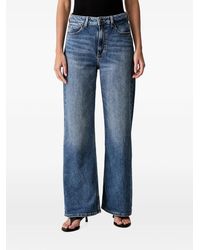Guess - Faded Wide-Leg Jeans - Lyst