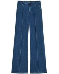 Theory - Seam-Detail Wide-Leg Jeans - Lyst
