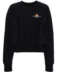 Vivienne Westwood - Orb-embroidered Cotton Sweatshirt - Lyst