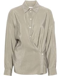Lemaire - Straight-Collar Twisted Shirt - Lyst