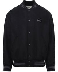 vowels - Logo-Embroidered Wool Varsity Jacket - Lyst