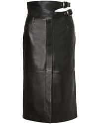 Alberta Ferretti - Bleistiftrock Aus Leder - Lyst