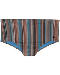 Amir Slama - Logo-Plaque Striped Swim Shorts - Lyst