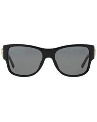 Versace - Lunettes De Soleil Rectangulaire Medusa - Lyst