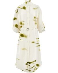 Ferragamo - Blossom Print Shirt Dress - Lyst