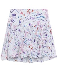 IRO - Floral-print Draped Mini Skirt - Lyst