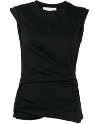 3.1 Phillip Lim - Draped-Detail Cotton Tank Top - Lyst